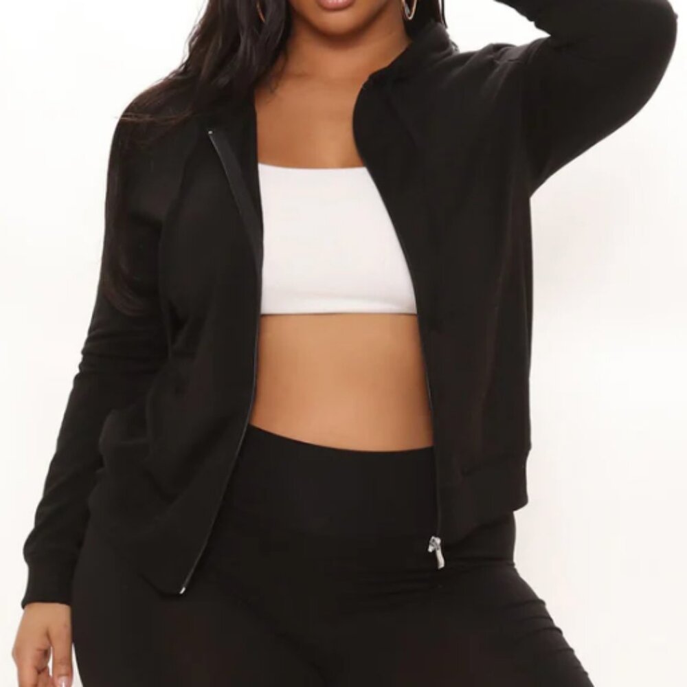 Fashion Nova French Terry Zip Hoodie - NEW